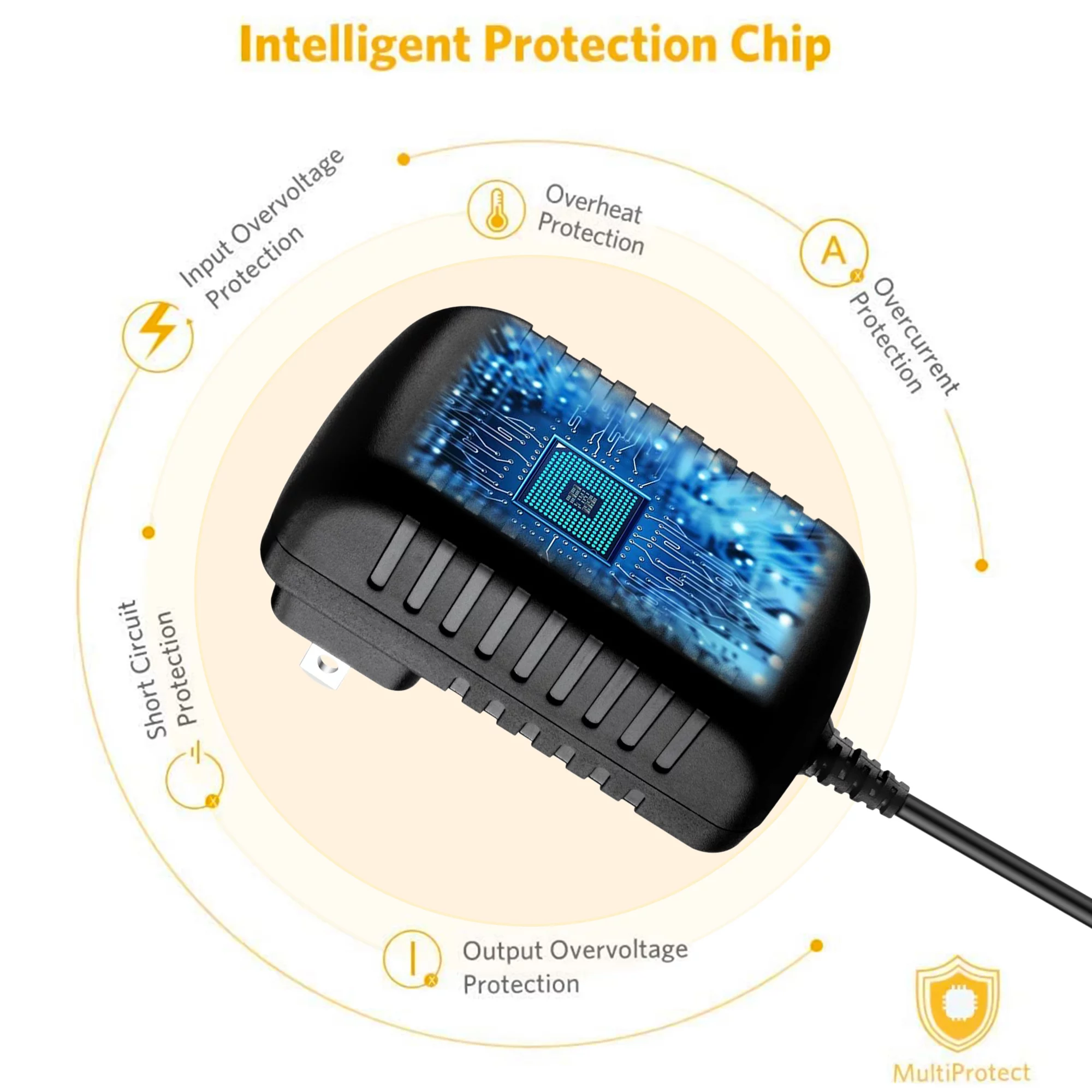 KONKIN BOO Compatible AC / DC Adapter Replacement for GPX TL709 TL709B TL709R TL709PR HD LCD Television Power Cord