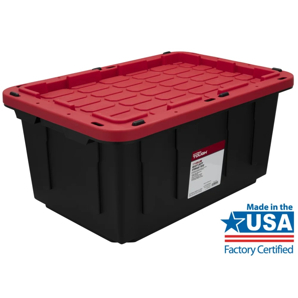 17 gallon snap lid plastic storage tote black basered lid set of 4 6099