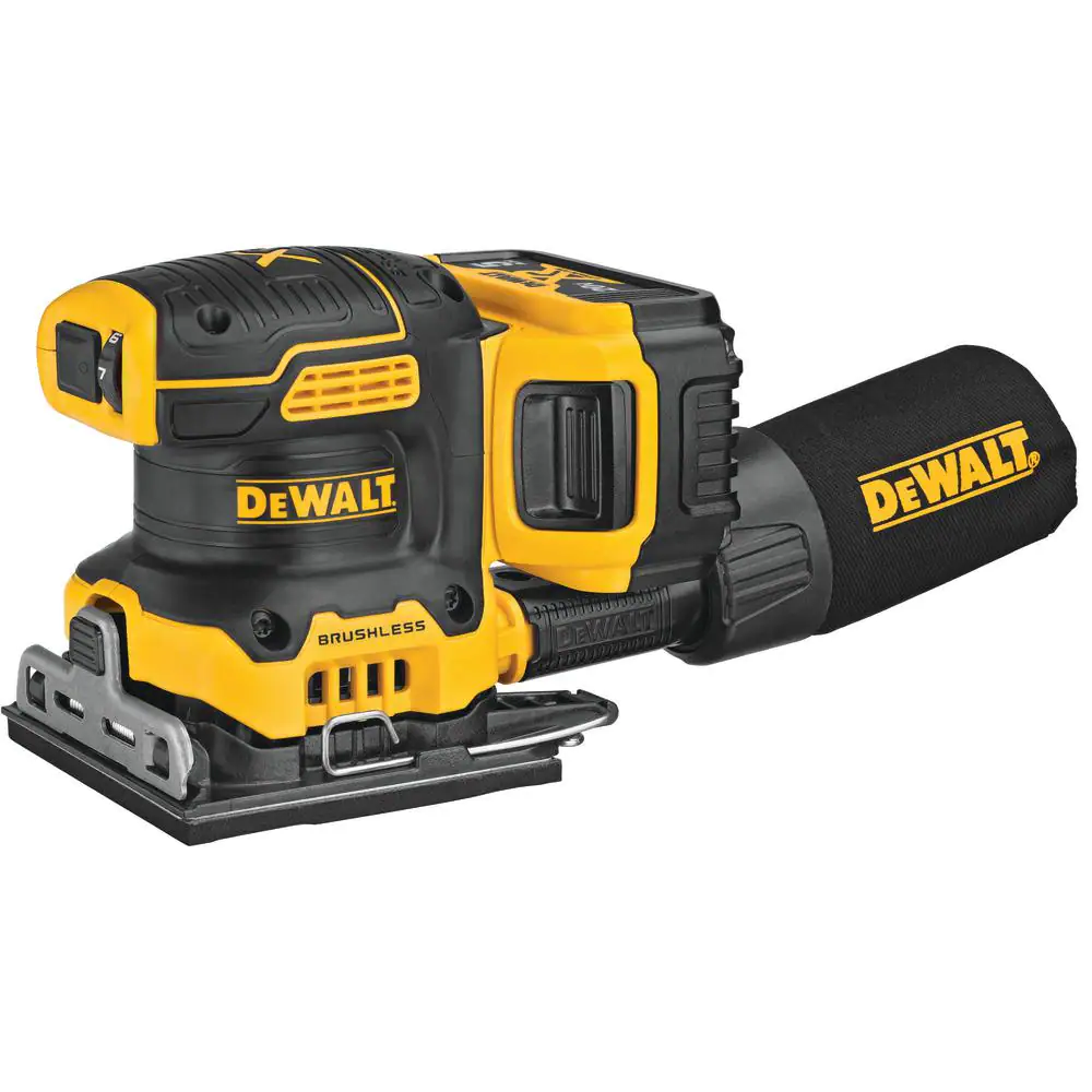 DEWALT DCW200P1 20-Volt MAX XR Cordless Brushless 1/4 Sheet Variable Speed Sander with (1) 20-Volt Battery 5.0Ah & Charger