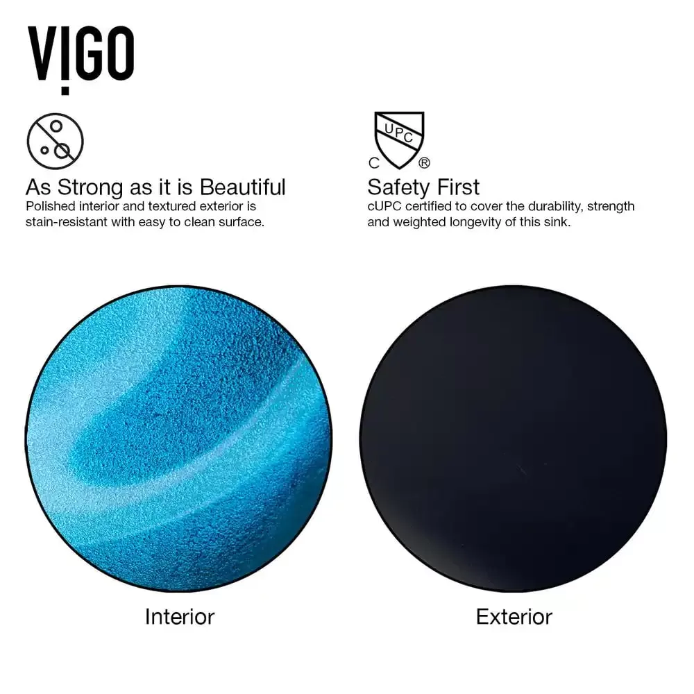 VIGO VGT1073 Glass Rectangular Vessel Bathroom Sink in Turquoise Blue, Chrome