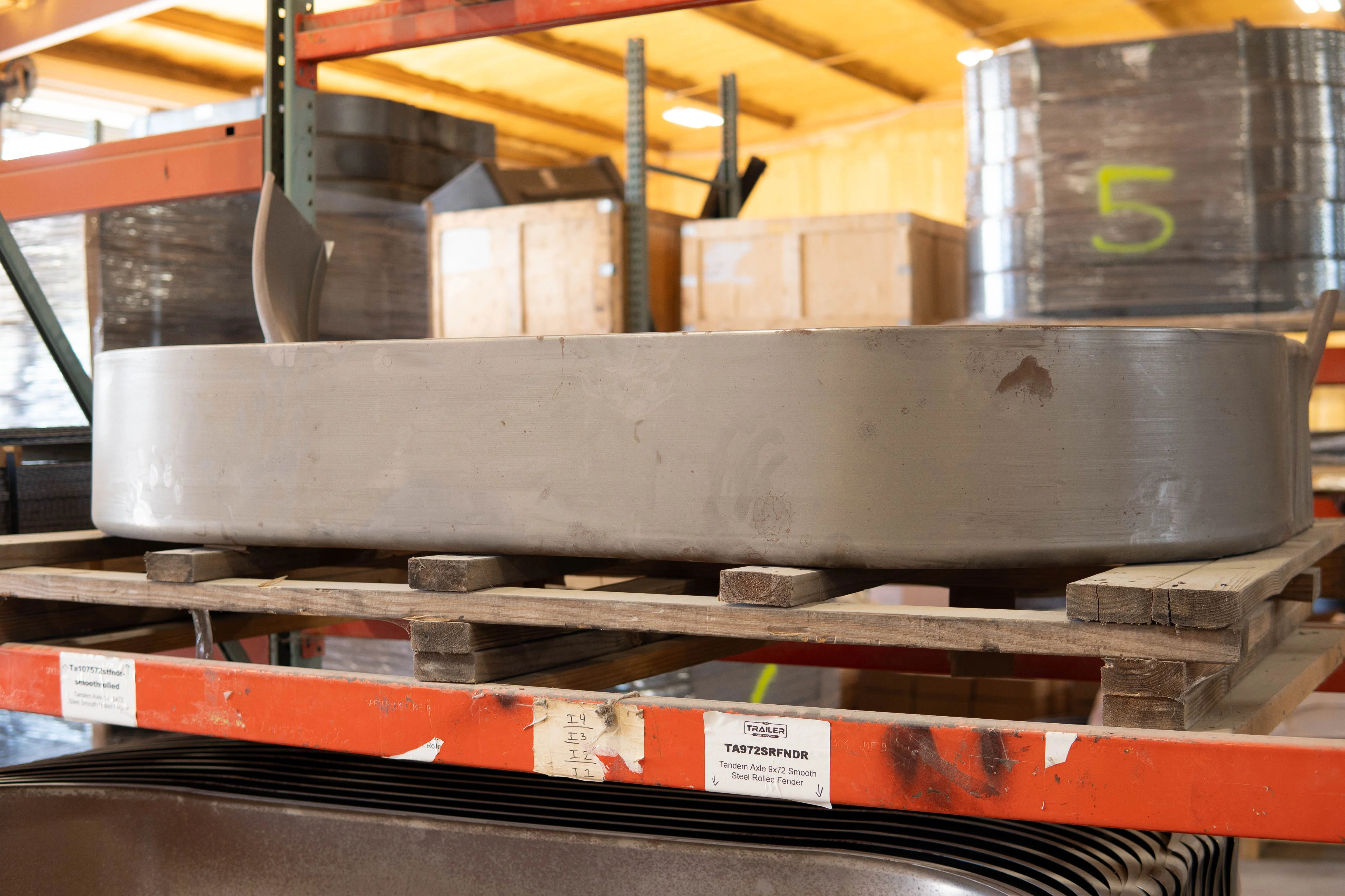 Tandem Axle 10.75x72 Smooth Steel Rolled Fender - Items Sold As Is