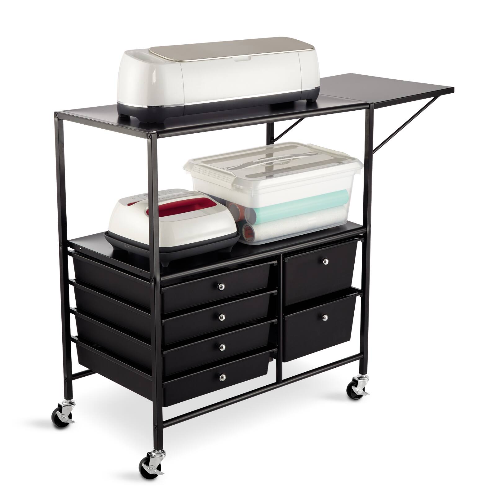 Simply Tidy Essex Rolling Cart, Black