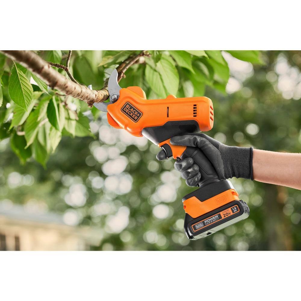 BLACK+DECKER BCPR320C1 20-Volt Cordless Electric Pruner with 1.5Ah Battery and Charger