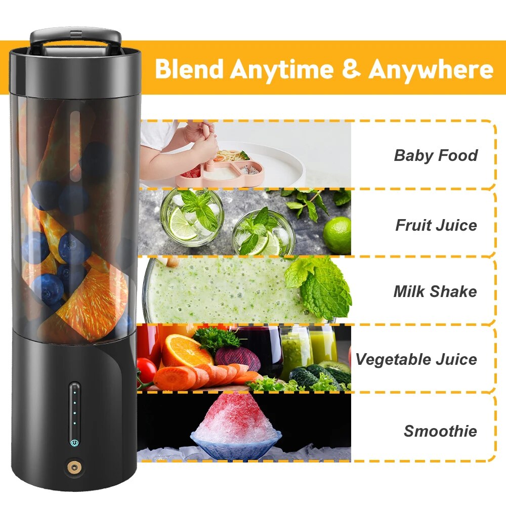 15w portable blender for shakes and smoothies 16oz blender with magnetic charging xip8 waterproof 20000rpm 6 sharp blades 4110