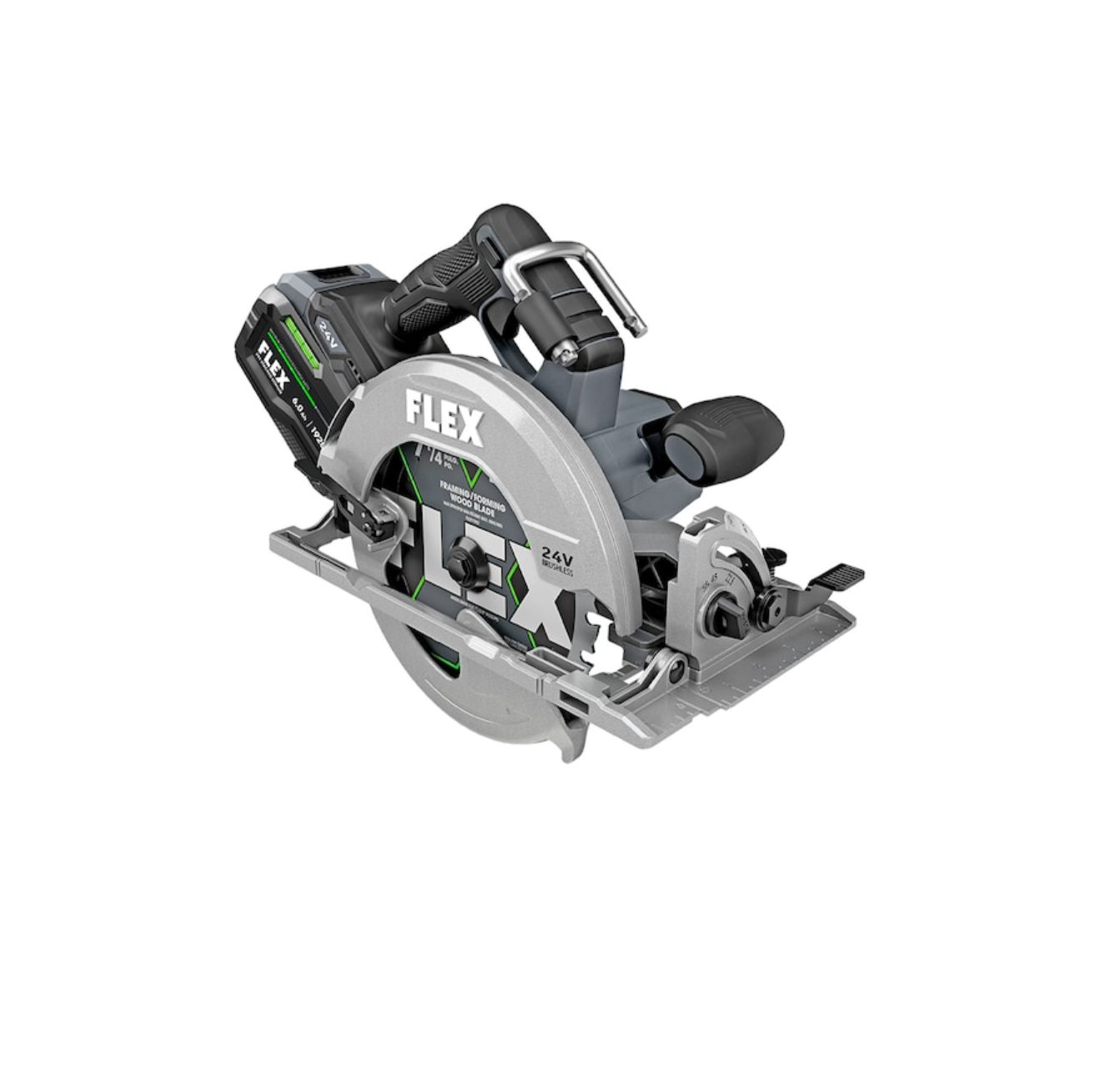 FLEX FX2141-1J STACKED LITHIUM 24-Volt 7-1/4-in Brushless Cordless Circular Saw Kit (1-Battery and Charger Included)