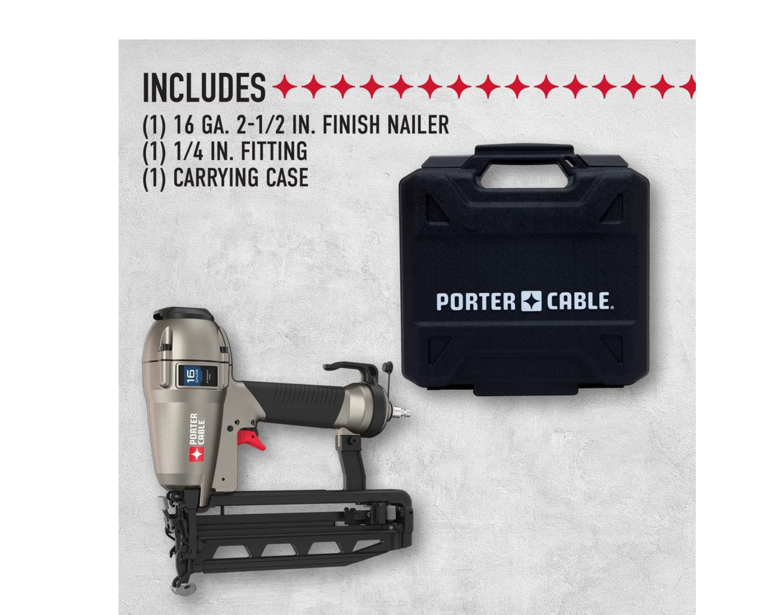 Porter-Cable FN250C Pneumatic 16-Gauge 2-1/2 in. Nailer Kit