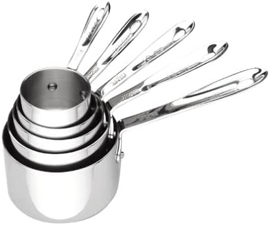 All-Clad Stainless Steel Measuring Cup Set, 5-Piece, Silver