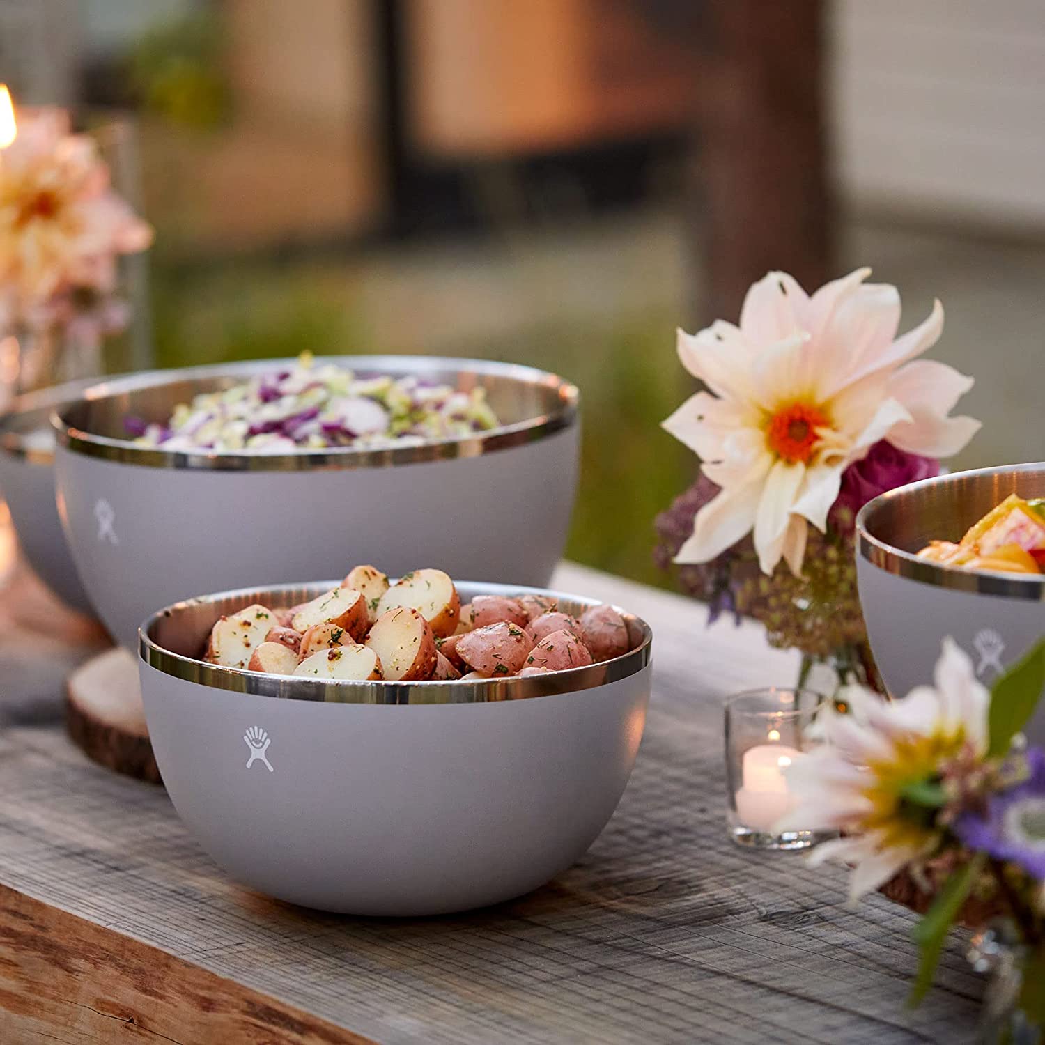 Hydro Flask 5 Qt Outdoor Kitchen Bowl – Stainless Steel Dinnerware Reusable Camping Gear Mess Kit – Dishwasher Safe (Birch)