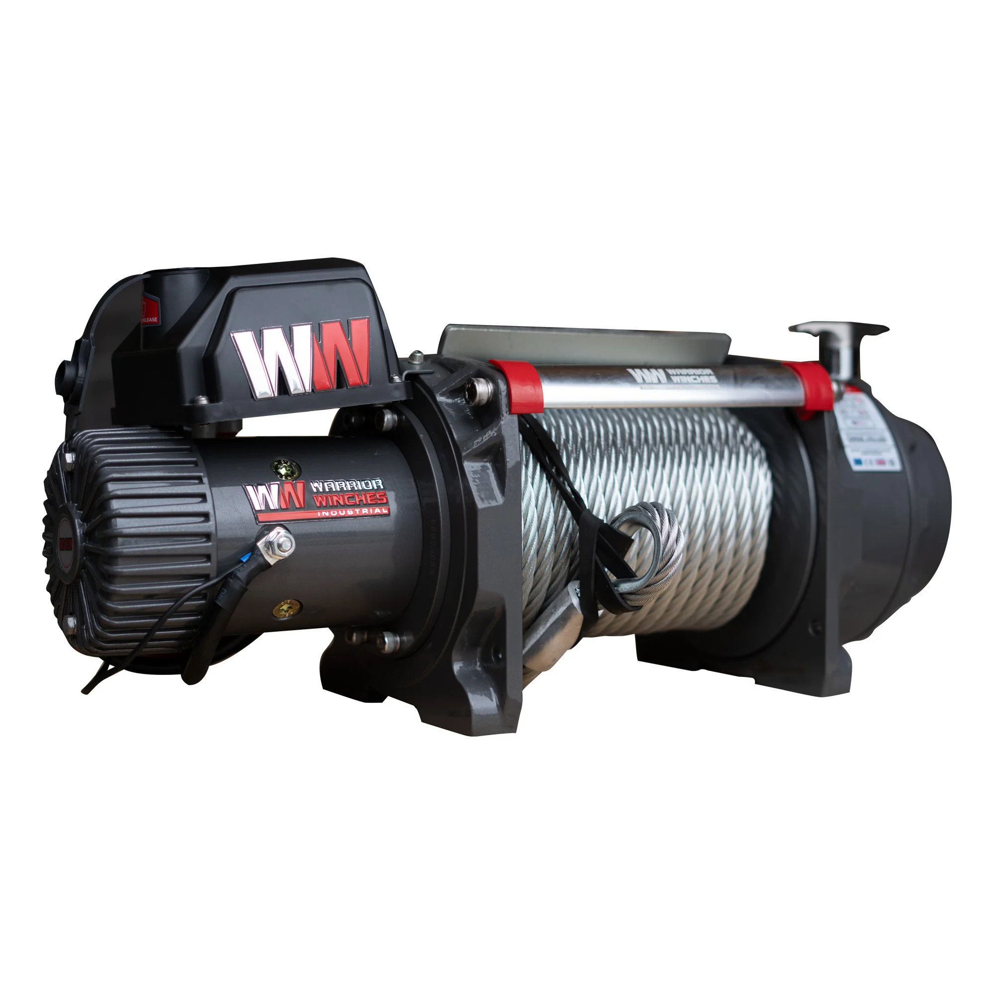 Warrior Samurai 17,500lb 12v Electric Winch - Industrial