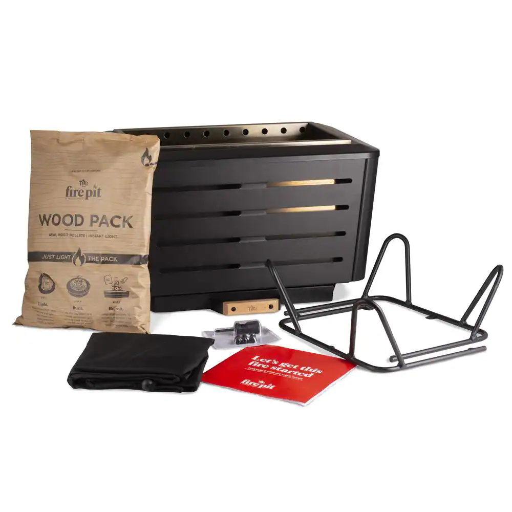 TIKI 112000268 Portable Fire Pit Metal Black