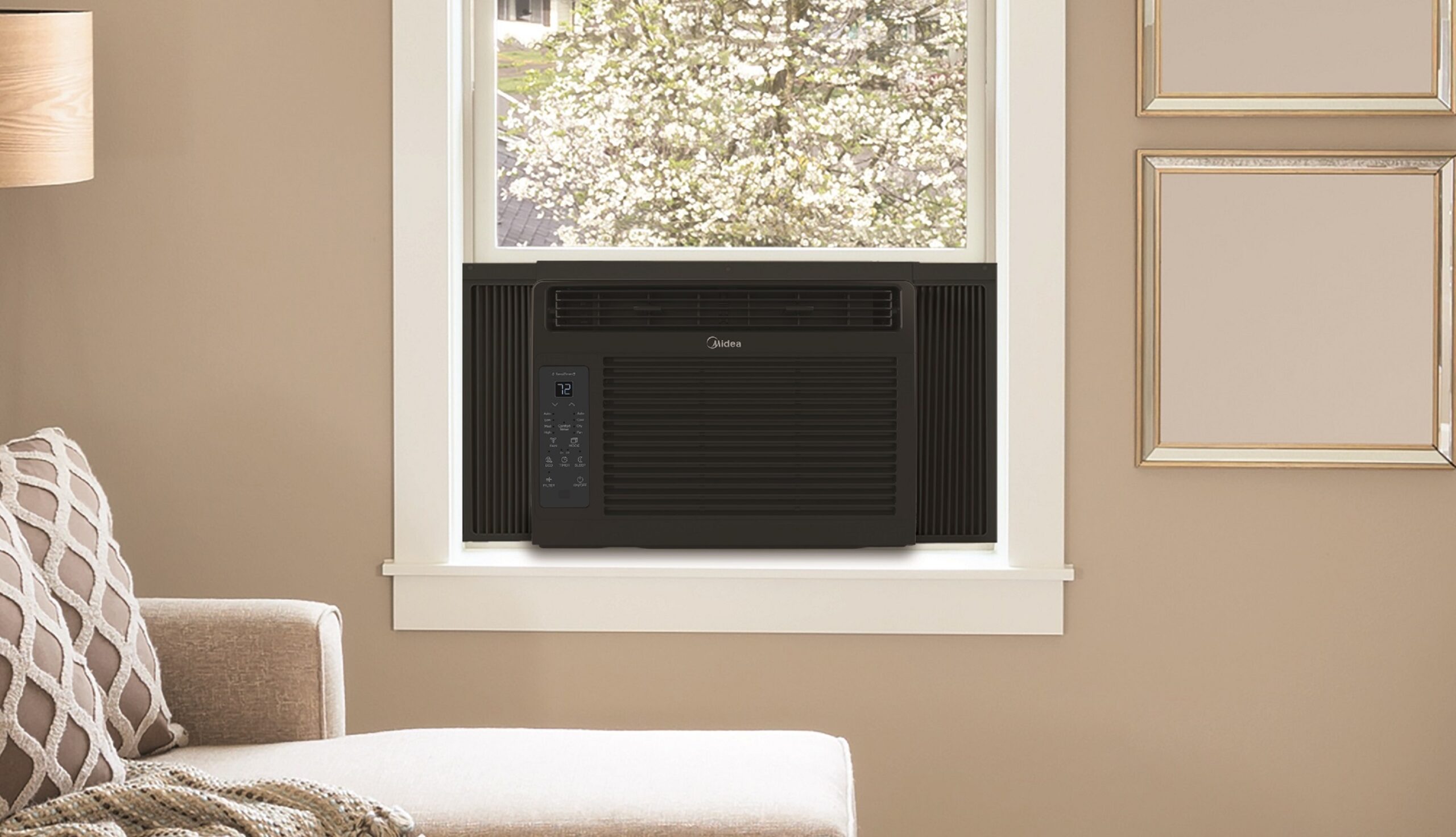 Midea 6,000 BTU 115V Window Air Conditioner with ComfortSense Remote, Black, MAW06R1WBL