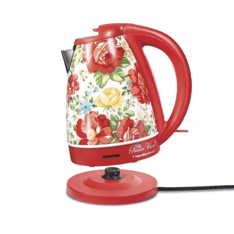17 liter vintage floral electric kettle red 4917