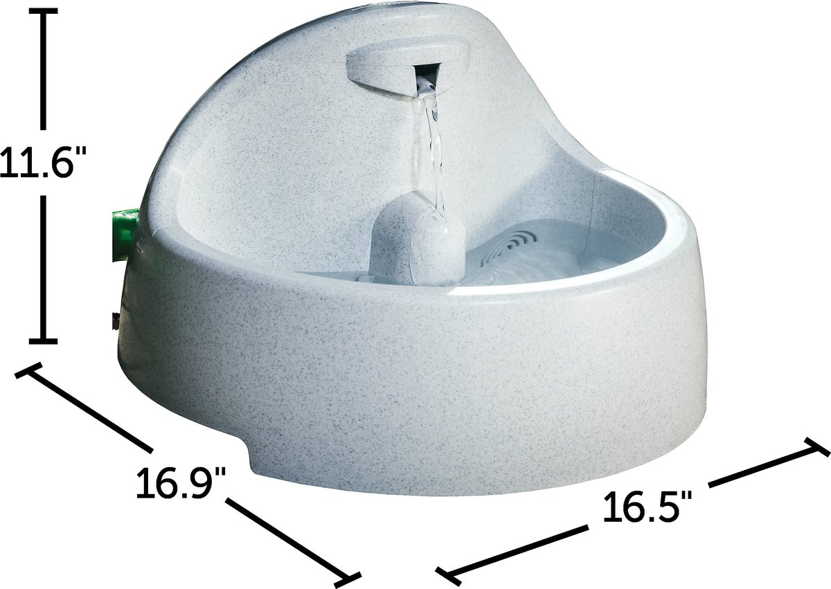 PetSafe Drinkwell Everflow Indoor/Outdoor Dog and Cat Water Fountain, Pet Drinking Fountain, 192 oz. Water Capacity Gray