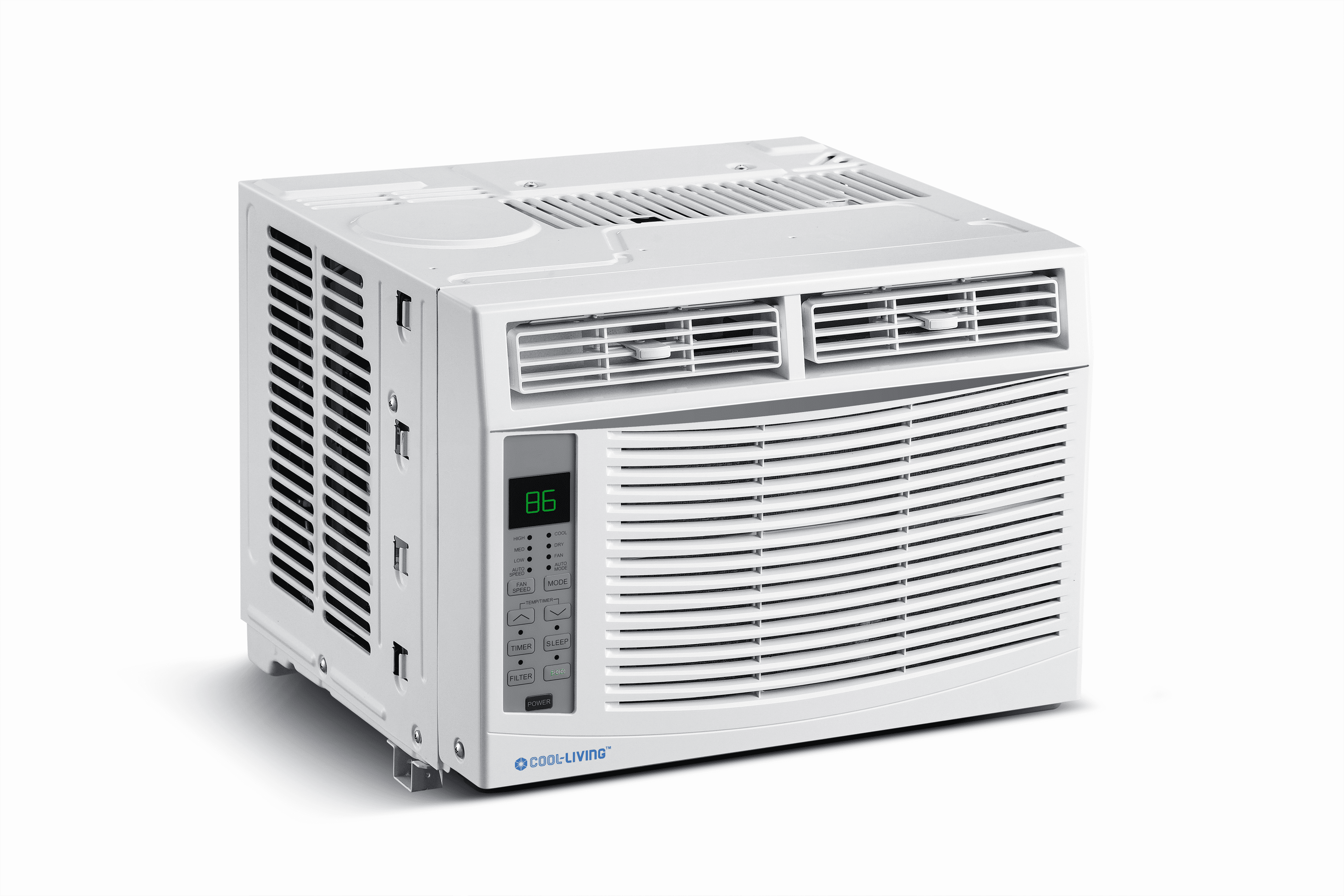 Cool-Living 6,000 BTU 115-Volt Window Air Conditioner with Digital Display and Remote, White