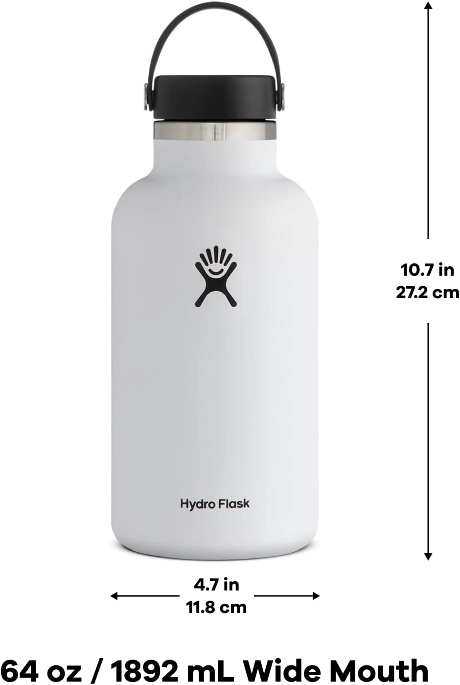 Hydro Flask 64oz Wide Mouth Bottle, White