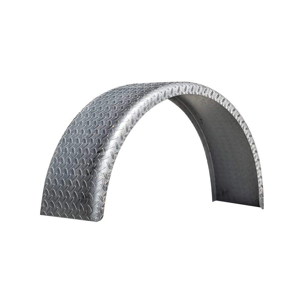 Single Axle 9x32 Steel Tread Plate Rolled Trailer Fender
