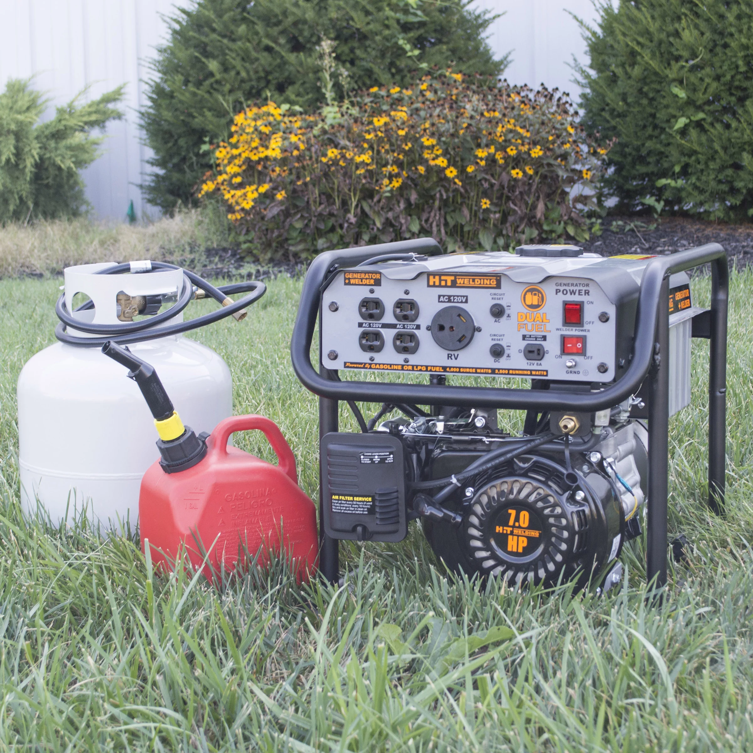 HIT Dual Fuel 4000 Watt Generator 85 Amp Stick Welder Combo TIG Ready