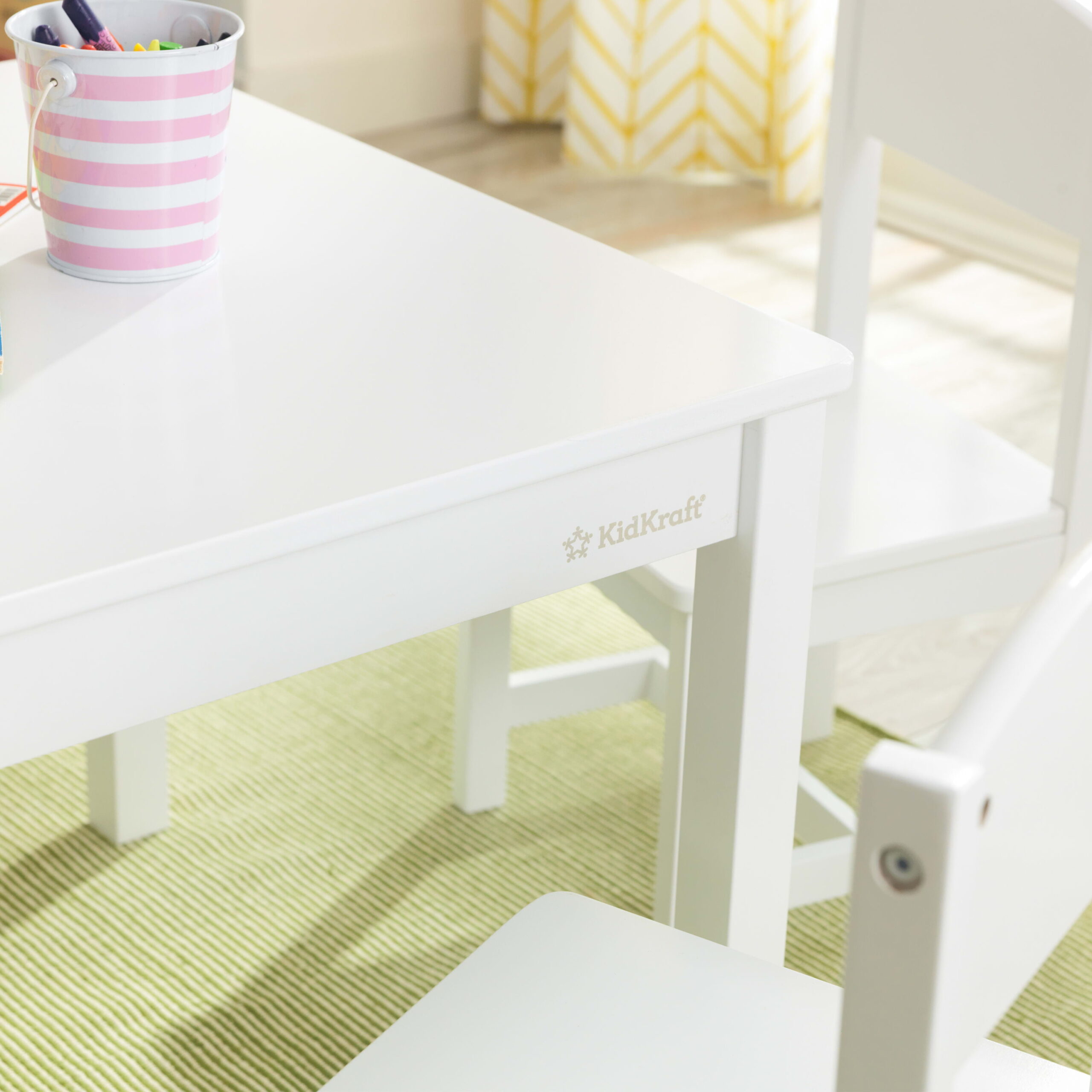 KidKraft Wooden Farmhouse Table & 4 Chair Set, White