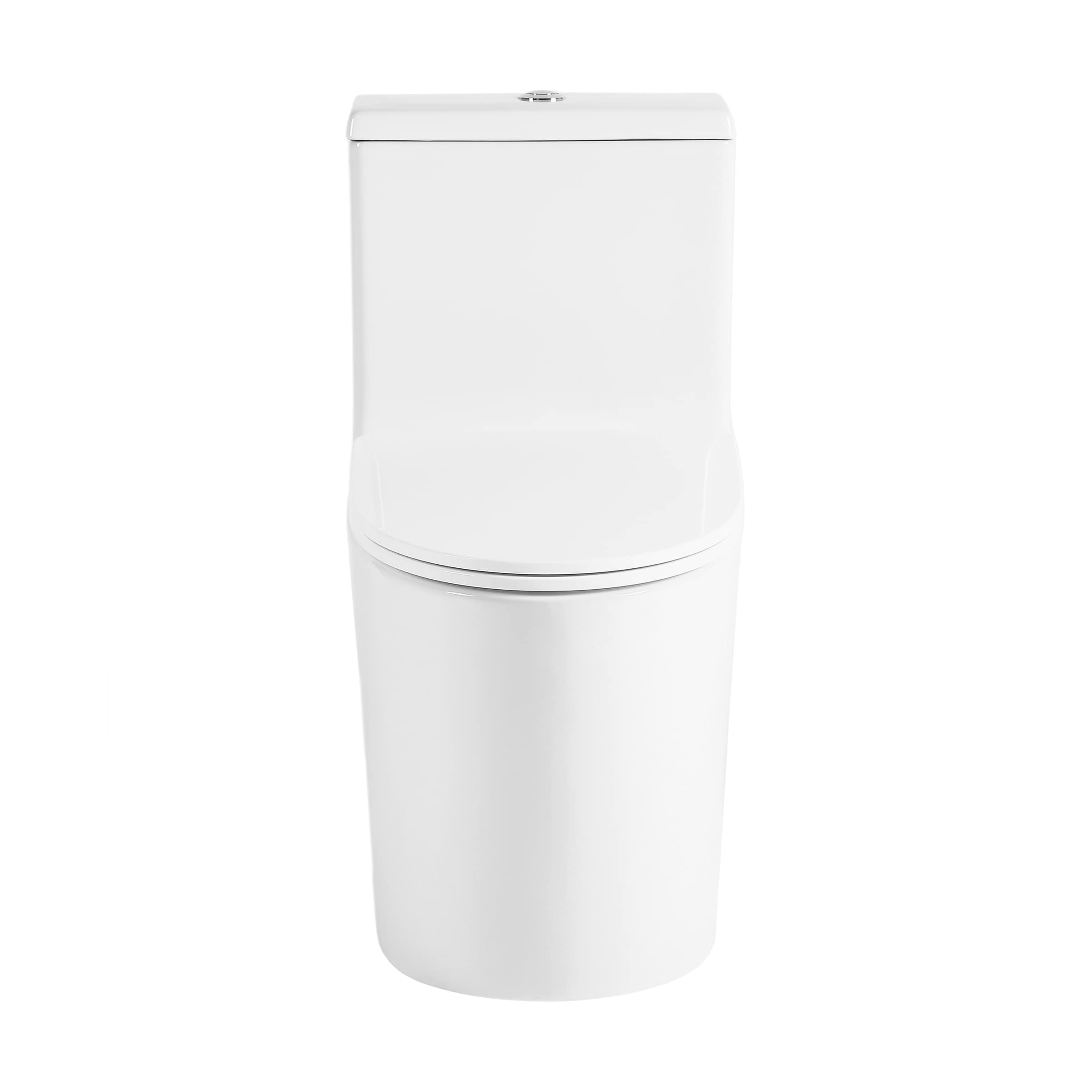 Swiss Madison SM-1T180 Dreux White Elongated Standard Height Toilet 12-in Rough-In Size