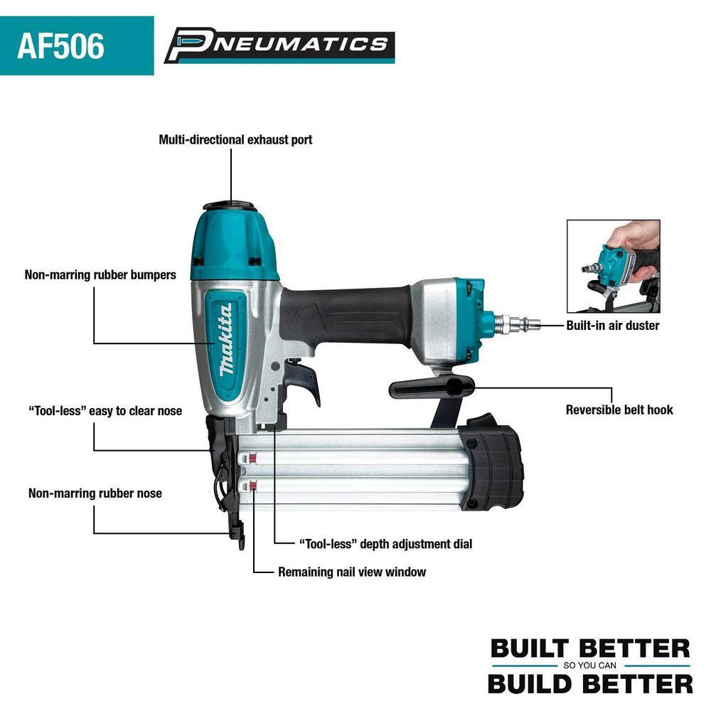 Makita AF506 Pneumatic 18-Gauge 2 in. Brad Nailer