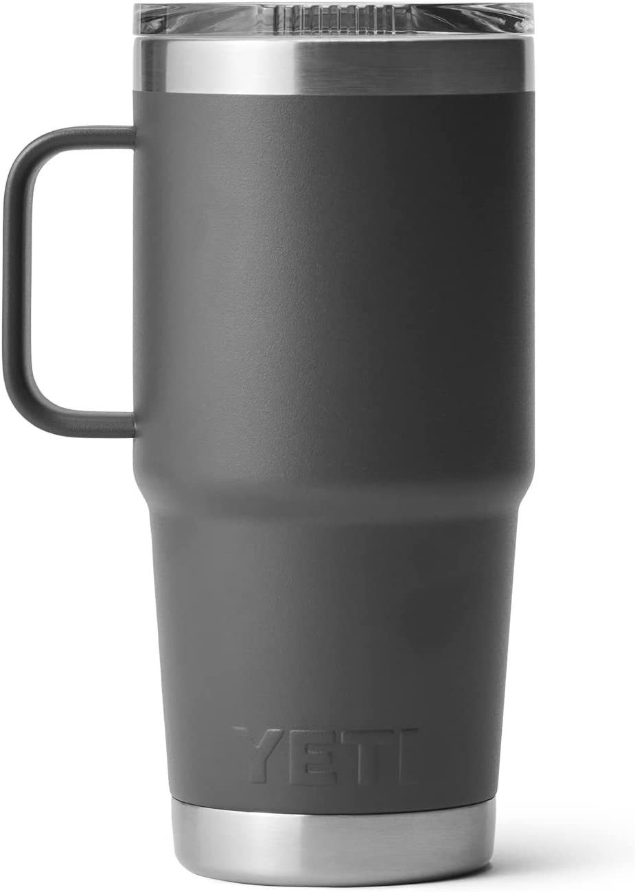 YETI Rambler 20 oz Travel Mug, Stainless Steel, Vacuum Insulated with Stronghold Lid, Charcoal