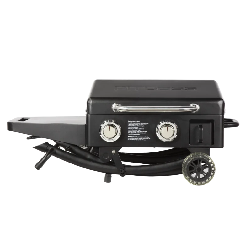 PIT BOSS PB2BSPS Gas Griddle, 2 Burner with Folding Legs, Black