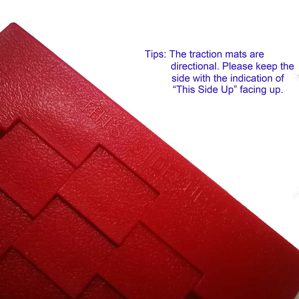 WawaAuto All-weather Foldable Auto Traction Mat Tire Grip Aid, Car Escape Mat (2-Pack)