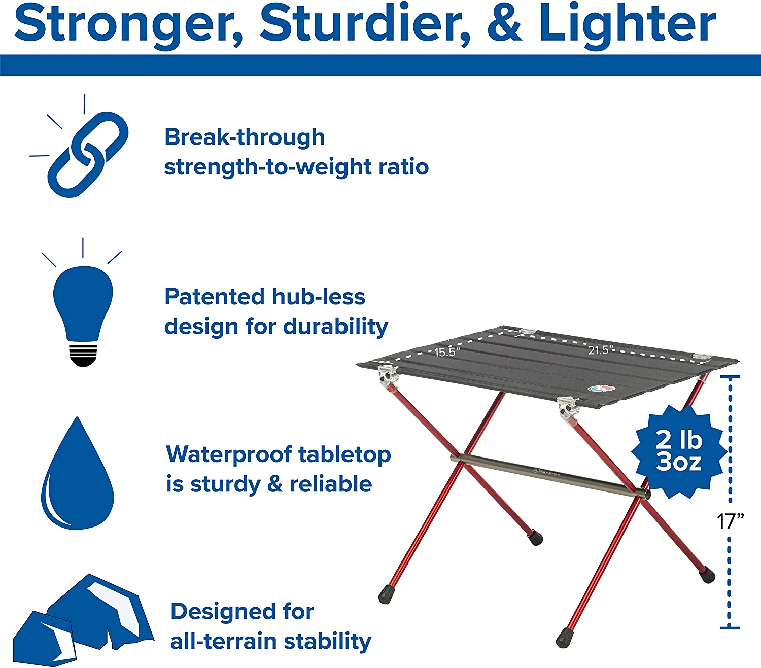 Big Agnes Woodchuck Camp Table (Asphalt)