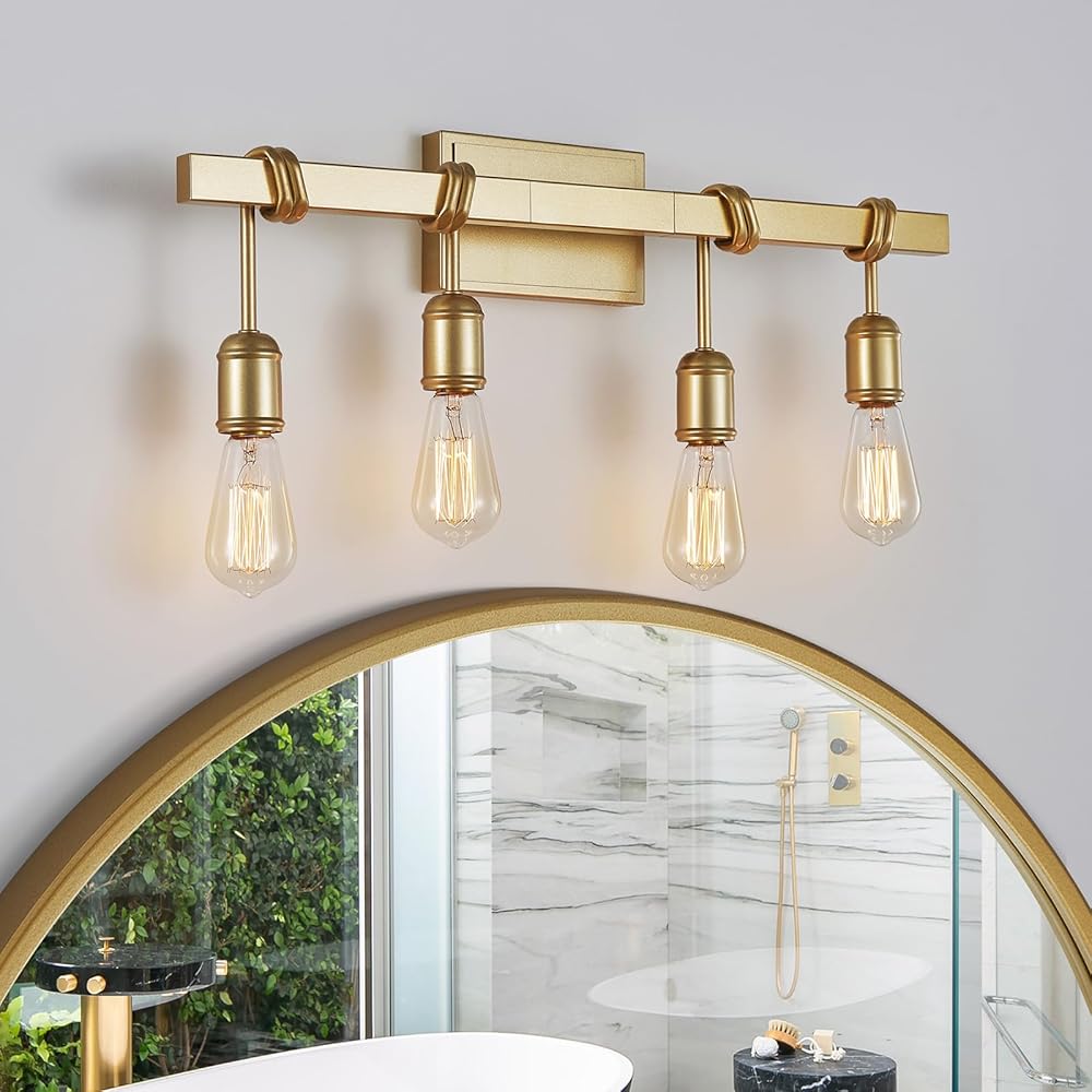 4-Light Bathroom Light Fixtures, Bathroom Wall Lights, Modern Bathroom ...