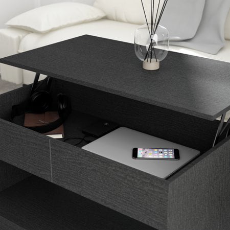 Brindle Rectangular Lift Top Coffee Table, Black Oak, by Hillsdale Living Essentials