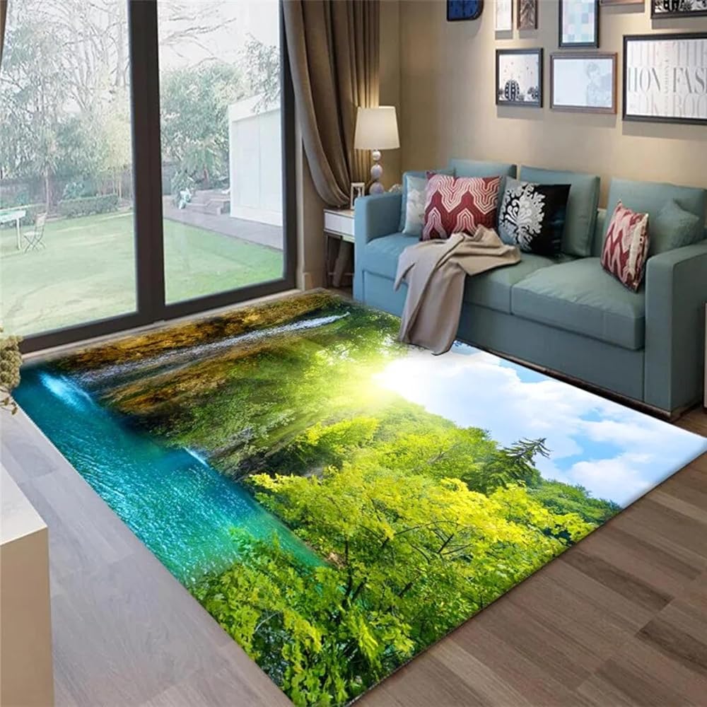 Waterfall Landscape Carpets for Living Room Bedroom Area Rugs Hallway ...