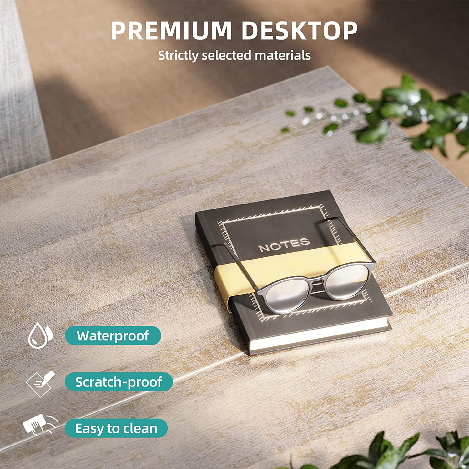 YITAHOME Coffee Table with Storage,Square Wood Modern Rustic Coffee Table for Living Room,Farmhouse Grey Wash Coffee Table,Coffee Table for Living Room with Barn Door and Half Open Storage Compartment