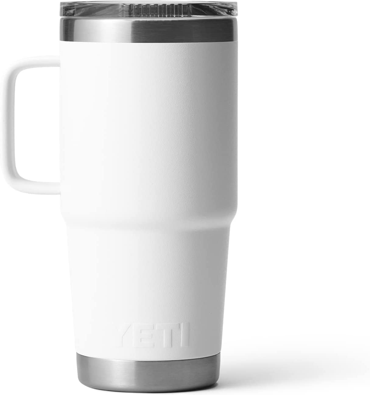 YETI Rambler 20 oz Travel Mug, Stainless Steel, Vacuum Insulated with Stronghold Lid, White