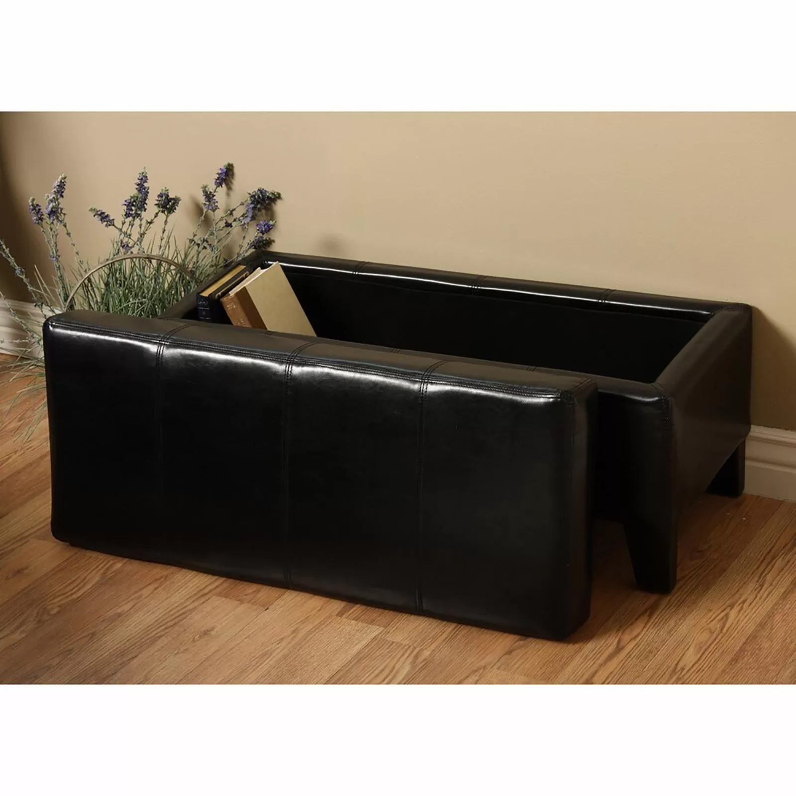 Warehouse of Tiffany Ariel Storage Bench – Black