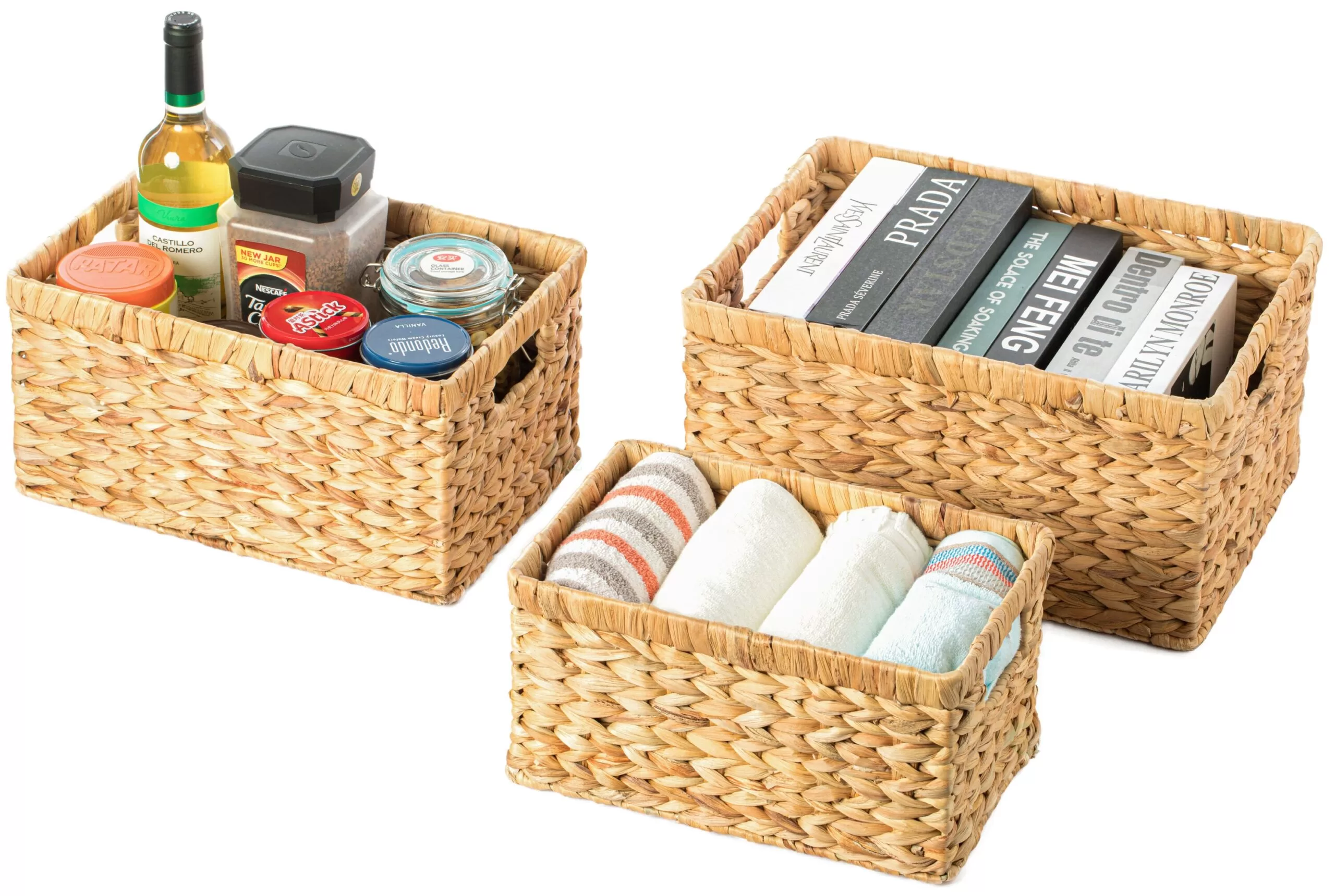 Vintiquewise 15-in W x 7.9-in H x 11-in D Brown Wicker Stackable Basket