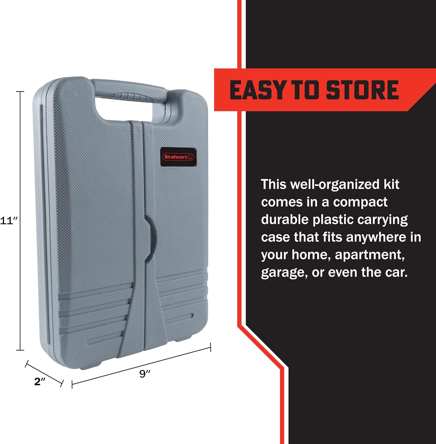 130 piece tool kit tools and home improvement set with hammer wrenches screwdriver pliers and more tool box for projects by stalwart