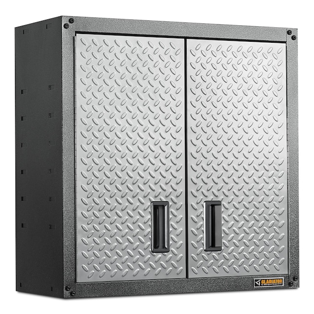 Gladiator GAWG28FDYG Ready-to-Assemble Full-Door Wall GearBox Steel Wall-mounted Garage Cabinet in Gray (28-in W x 28-in H x 12-in D)
