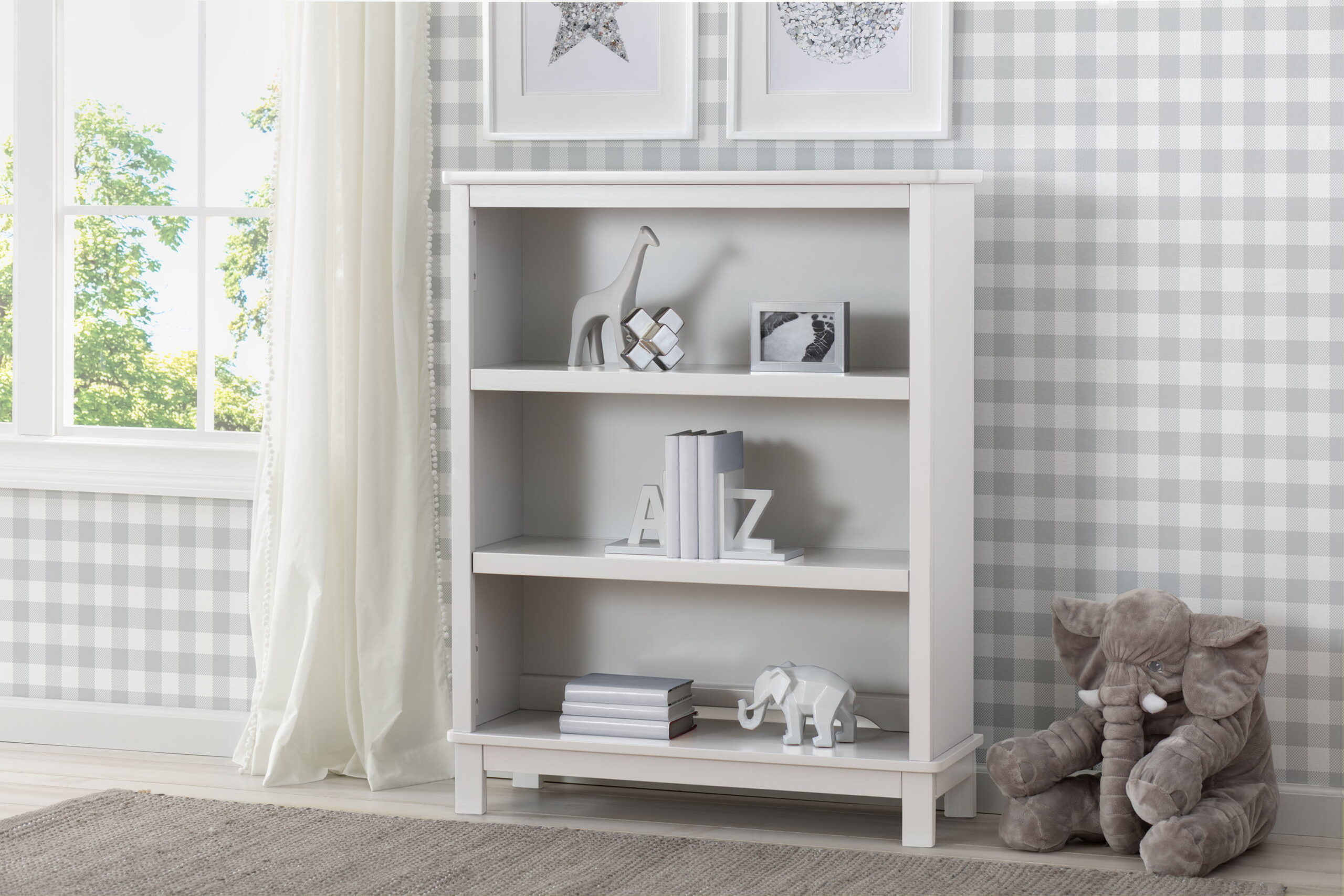 Delta Children Epic 3-Tier Kids Bookshelf, Greenguard Gold Certified, White