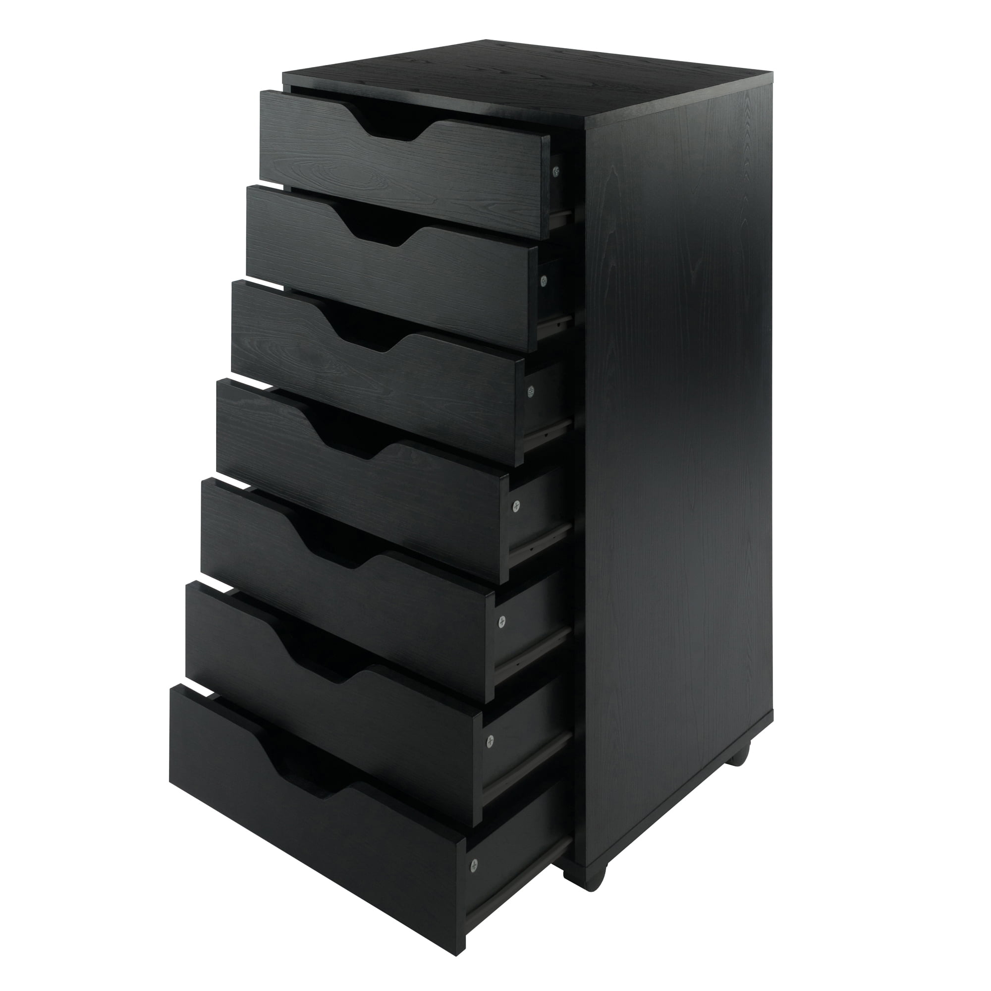 Winsome Wood Halifax 7-Drawer Cabinet, Black