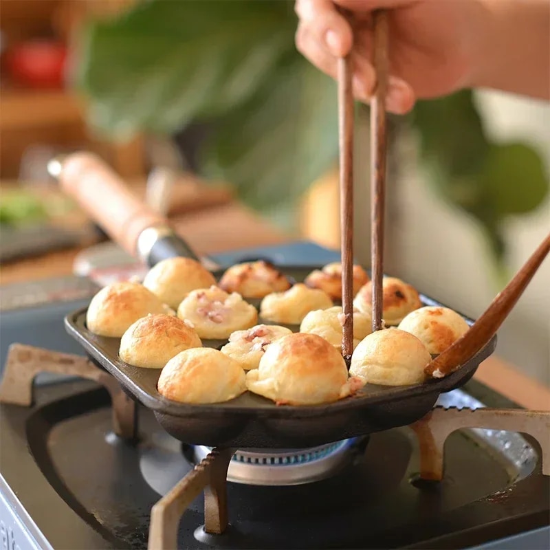 1214 cavities takoyaki pan takoyaki maker octopus small balls baking pan home cooking tools kitchenware supplies 3909
