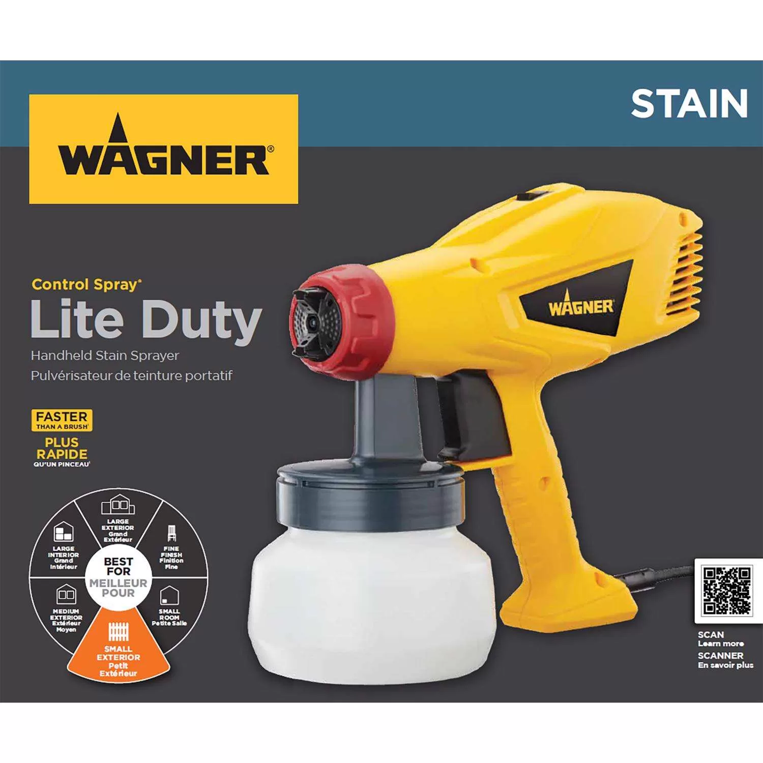 Wagner Control Spray Lite Duty 3 psi Plastic HVLP Paint Sprayer