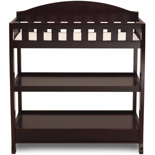 Delta Children Wilmington Changing Table with Pad, Dark Chocolate
