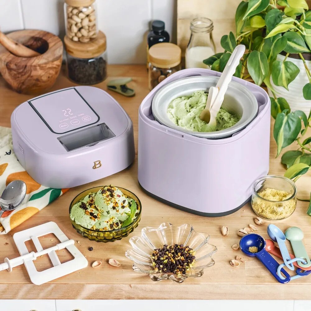 2023 new beautiful 15 qt ice cream maker with touch activated display lavender 7319