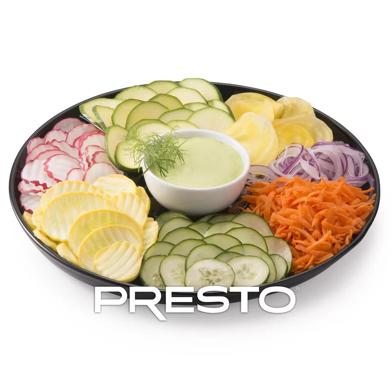 Presto 02970 Professional Saladshooter 114 W Black Electric Food Slicer and Food Shredder