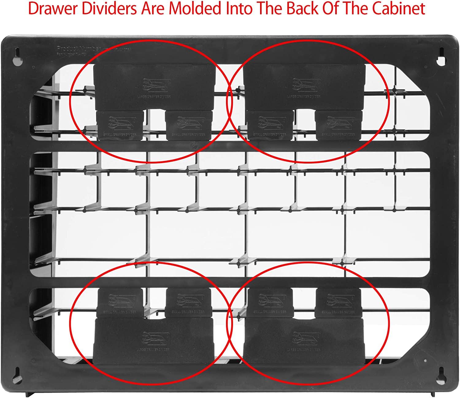 Akro-Mils 10144, 44 Drawer Plastic Parts Storage Hardware and Craft Cabinet, 20-Inch W x 6.37-Inch D x 15.81-Inch H, Black