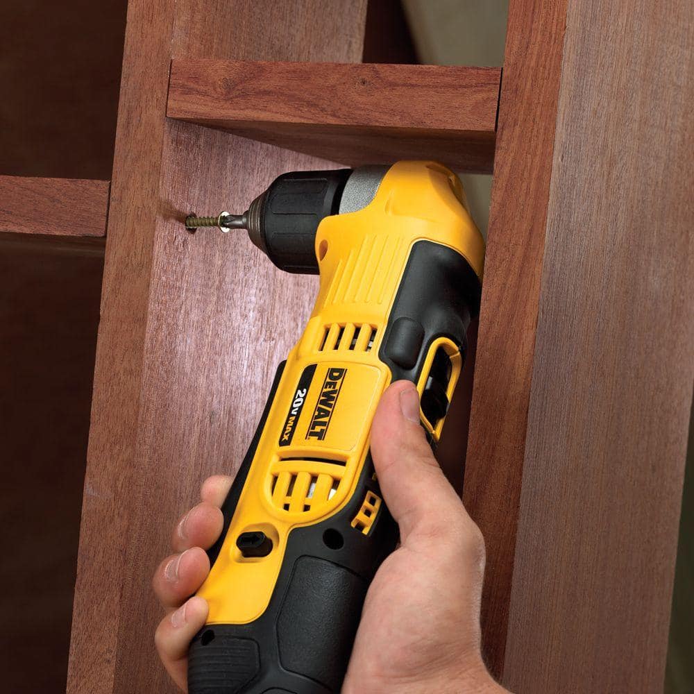 DEWALT DCD740C1 20-Volt MAX Cordless 3/8 in. Right Angle Drill/Driver, (1) 20-Volt 1.3Ah Battery, Charger & Bag