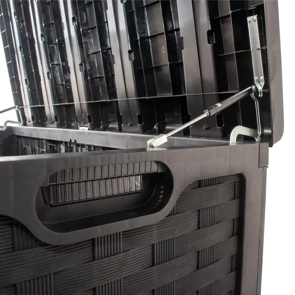 Starplast 66811 153 Gallon Plastic Deck Box, Black