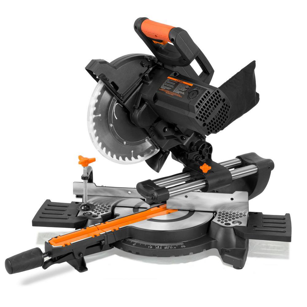 WEN MM1011T 15 Amp 10 in. Single Bevel Compact Sliding Compound Miter Saw with Laser