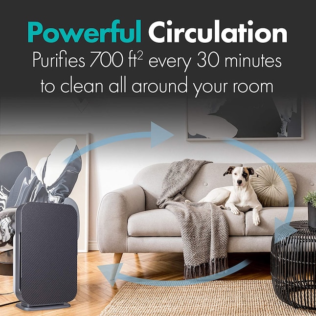 Alen  BreatheSmart Flex 4-Speed (Covers: 700-sq ft) Ionic Gray True HEPA Air Purifier ENERGY STAR