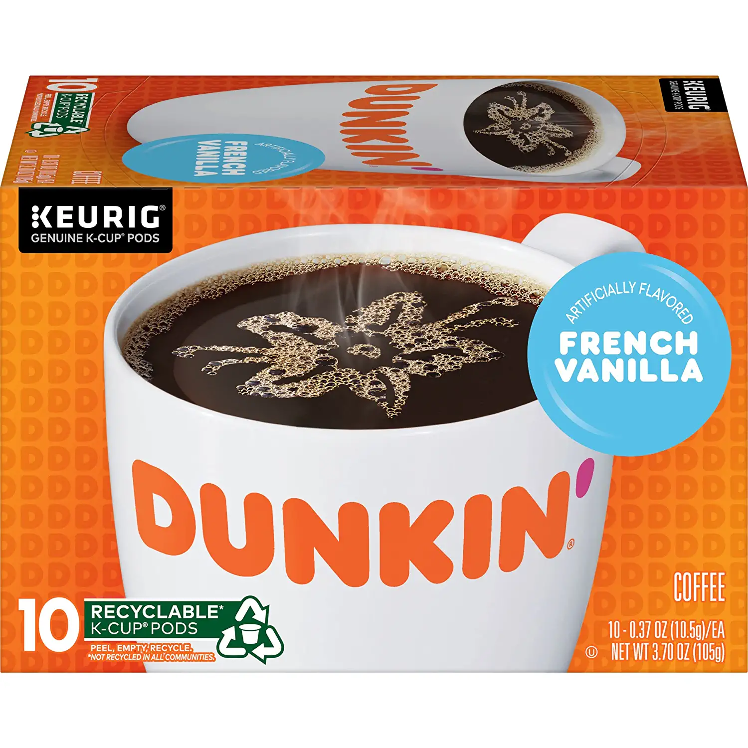Dunkin’ French Vanilla Flavored Coffee 60 Keurig K-Cup Pods